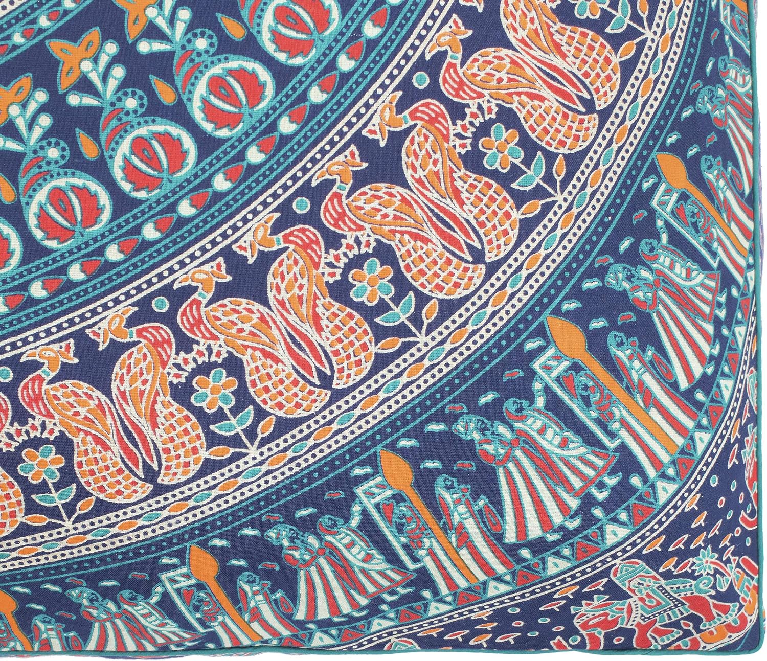 Popular Handicrafts Funda de cojín para suelo  Mandala hippie cuadrado otomano elefante indio camello funda de cojín de algodón de gran tamaño con