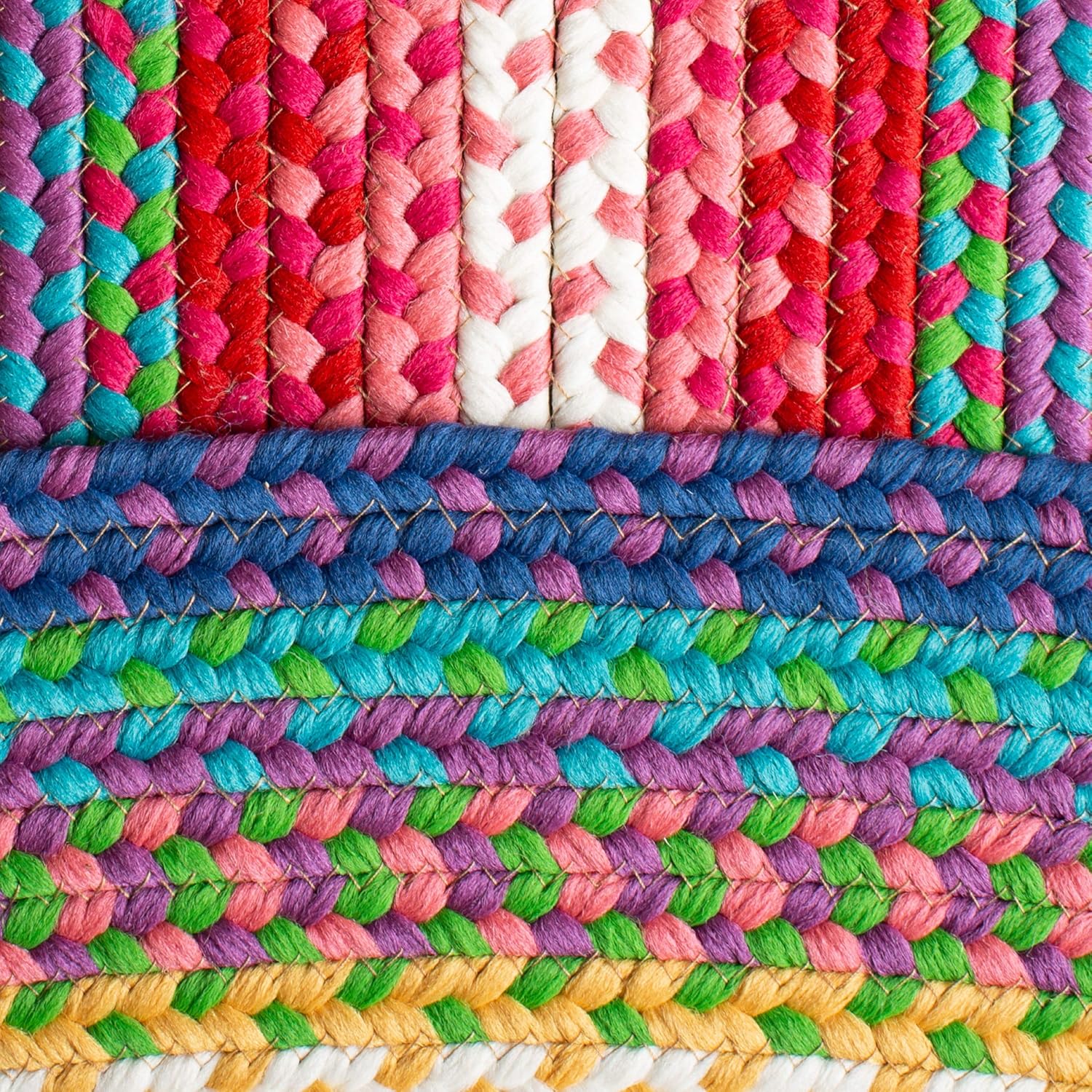 SAFAVIEH Braided Collection BRD316A – Alfombra ovalada reversible de 4 x 6 pies, hecha a mano, multicolor