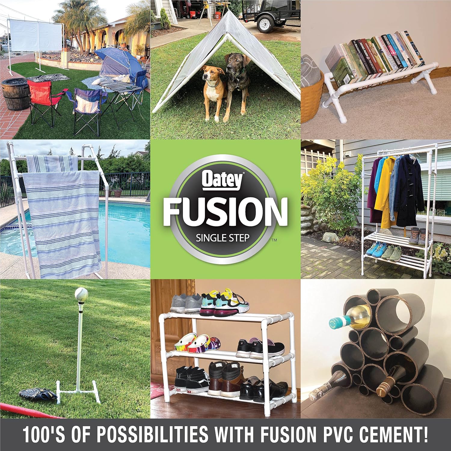 Oatey 32192 Fusion One Step Cemento de cuerpo medio, 10 onzas, PVC transparente