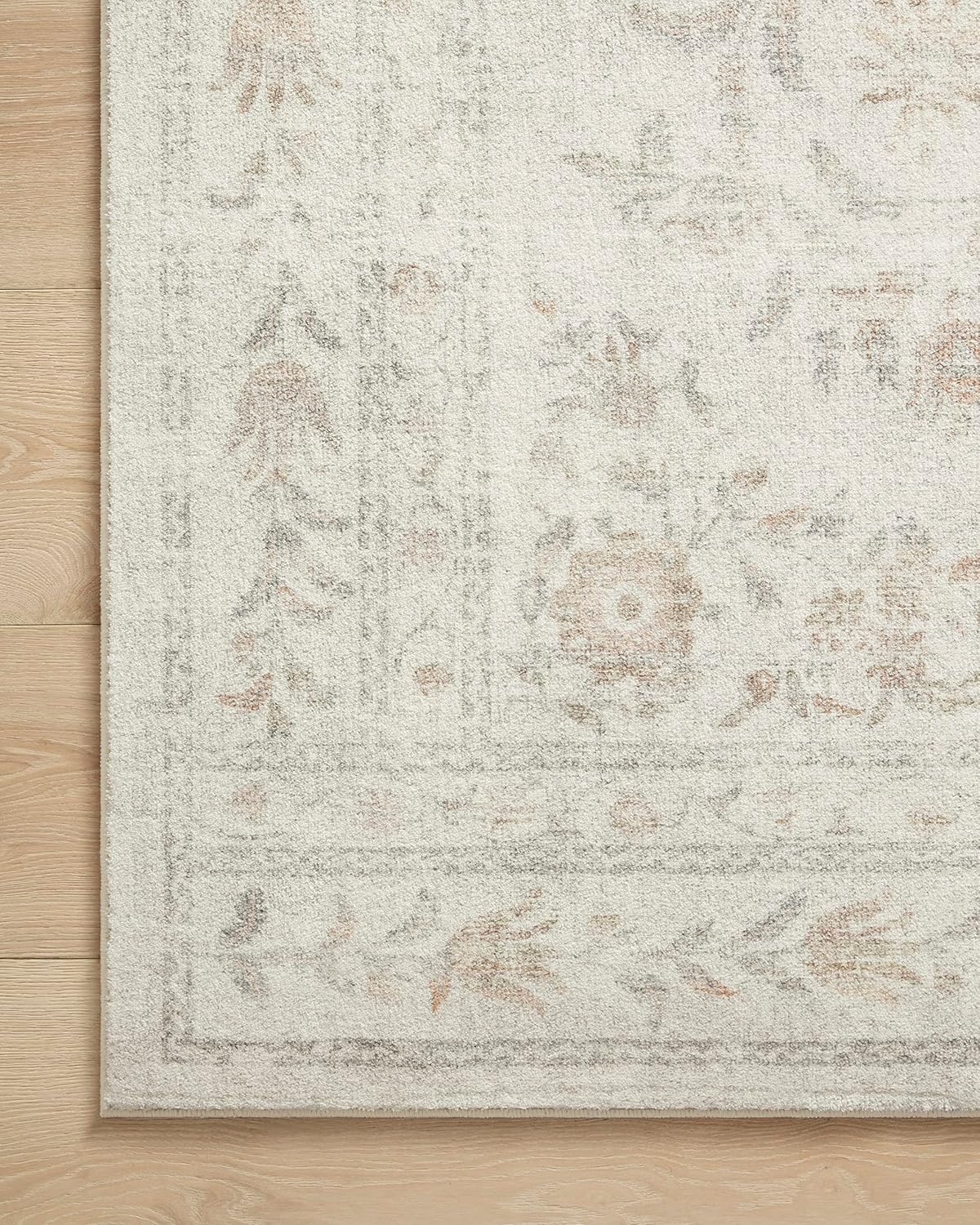 Rifle Paper Co. x Loloi Courtyard Collection COU-01 – Alfombra de muestra amarilla y multicolor de 18 x 18 pulgadas. CloudPile