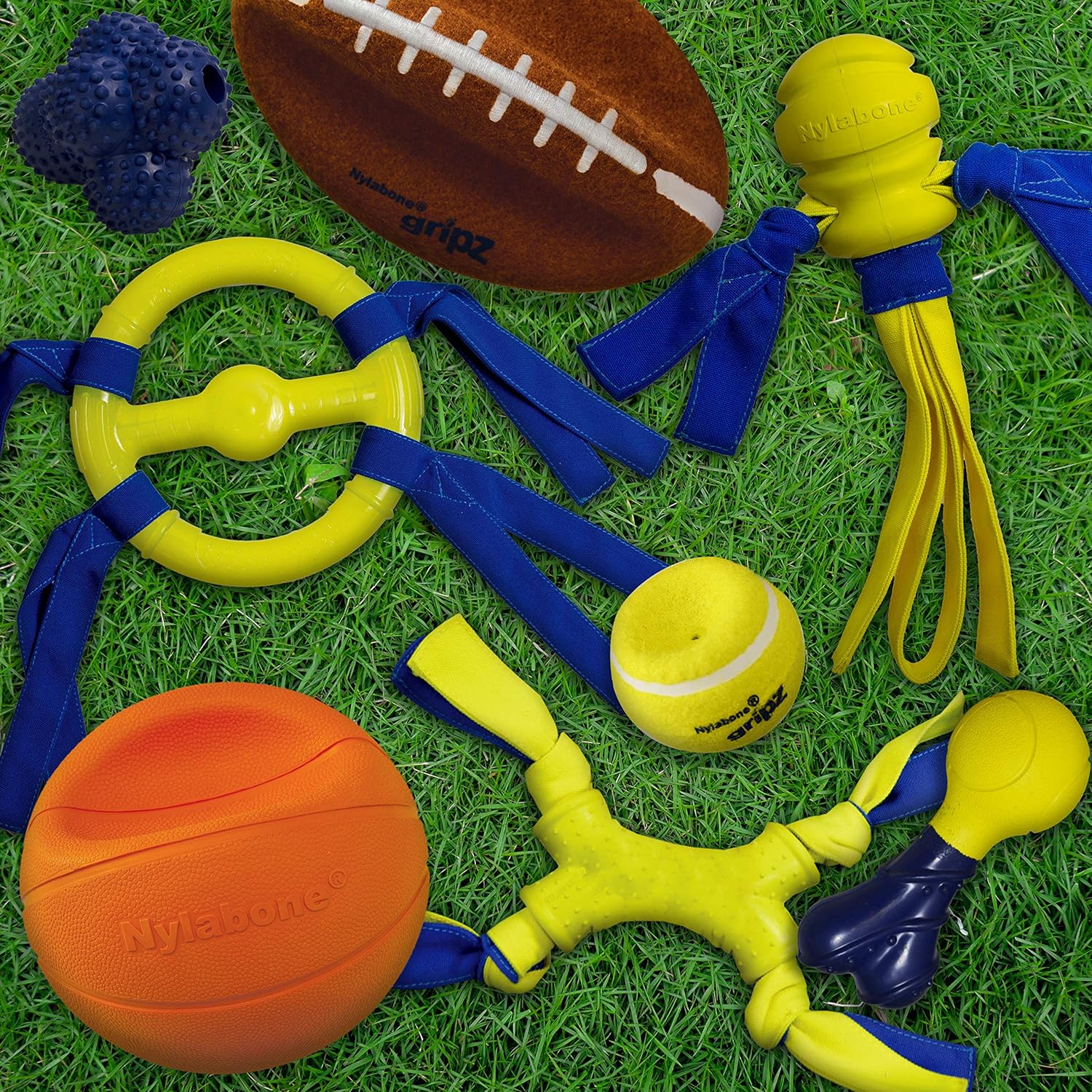Nylabone Power Play – Pelota de tenis para perros Gripz (3 unidades)