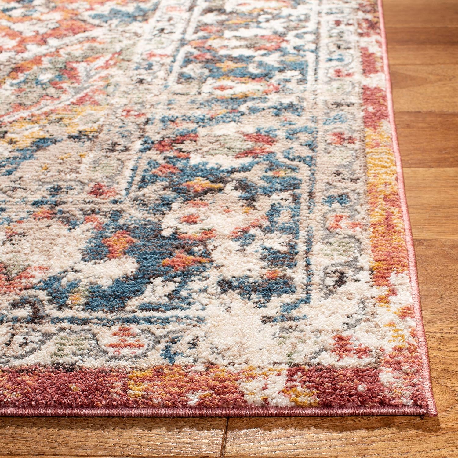SAFAVIEH Carlyle Collection CYL229P – Alfombra vintage oriental, envejecida, no desprende pelusa, para sala de estar, dormitorio, comedor, oficina
