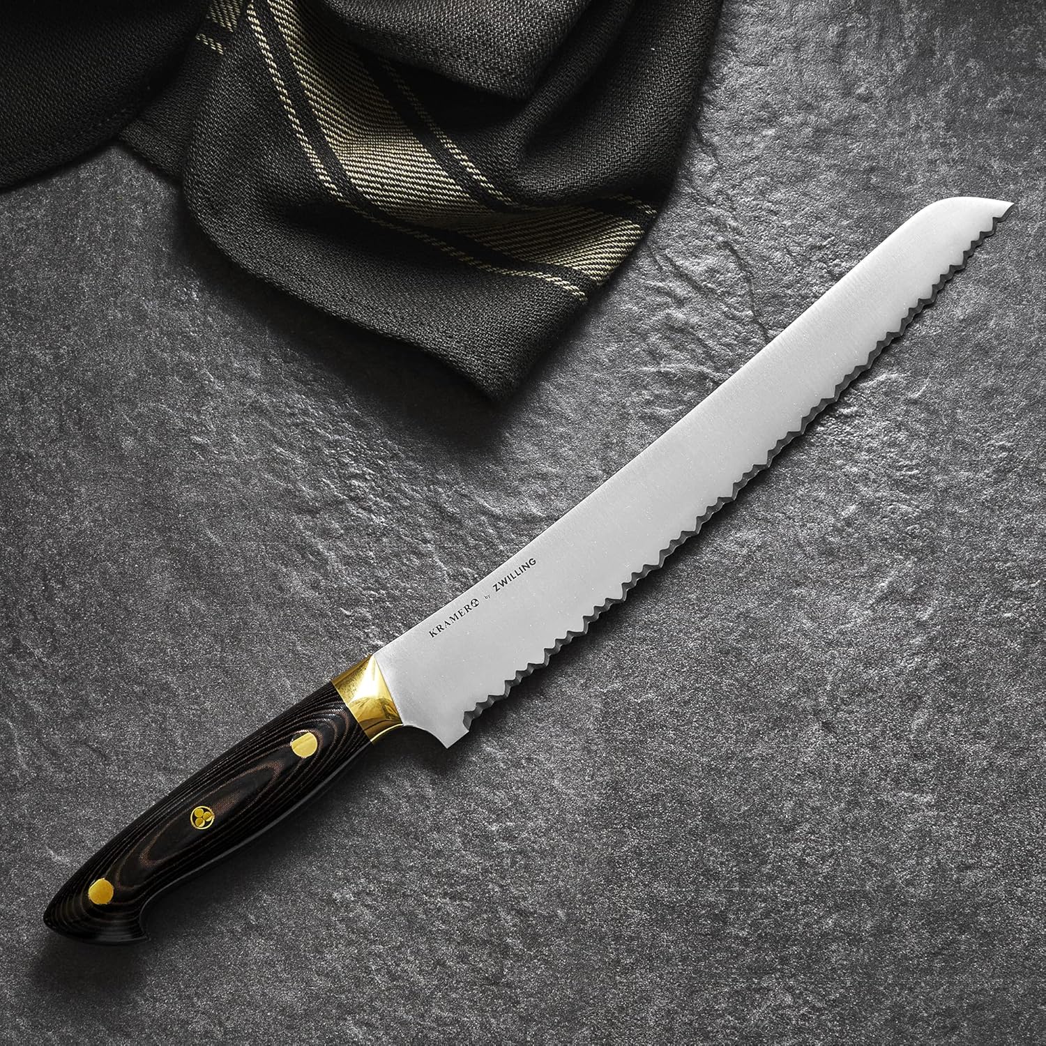 KRAMER by ZWILLING EUROLINE Carbon Collection 2.0 – Cuchillo para pan de 10 pulgadas
