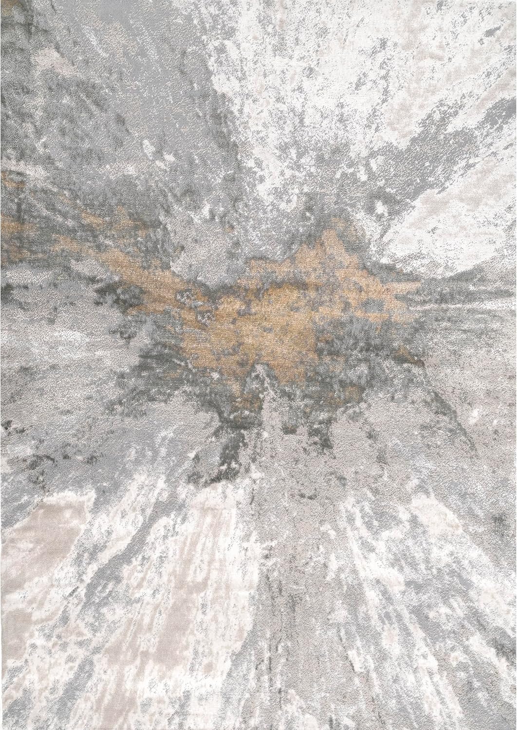 nuLOOM alfombra para corredor Cyn Abstract dorada de 2 pies 8 pulgadas x 8 pies