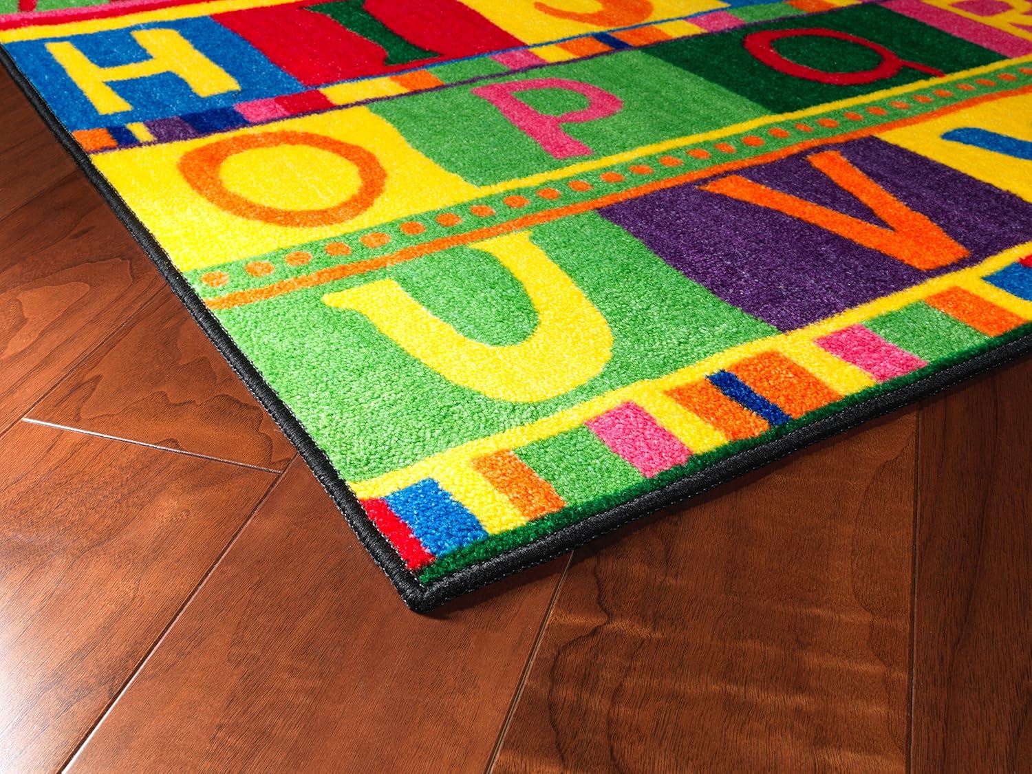 Alfombras Flagship Carpets, modelo ABC, colección económica, fácil cuidado, lavable para aula educativa de niños, Multicolor, 1