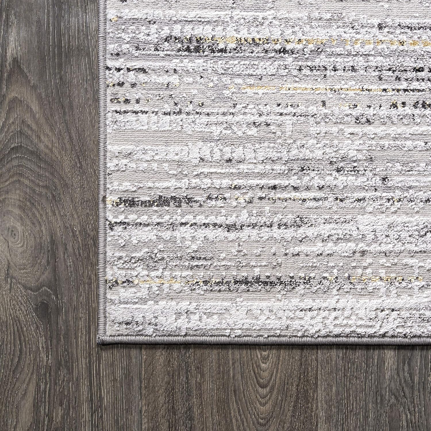 JONATHAN Y SOR200A-210 Loom – Alfombra moderna de rayas para interiores, de transición, fácil de limpiar, para dormitorio, cocina, sala de estar, no