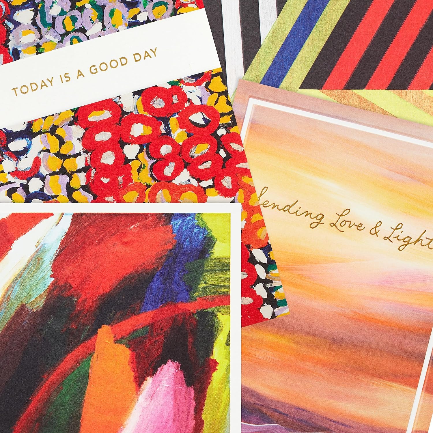 Hallmark Paquete de 4 tarjetas en blanco, tarjetas para todas las ocasiones (buen día)