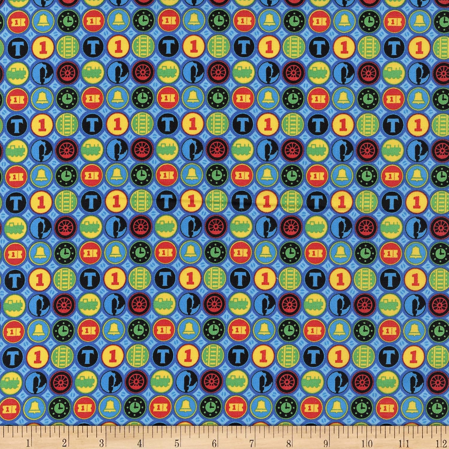 Riley Blake All Aboard With Thomas & Friends Icons Multi, tela por yarda