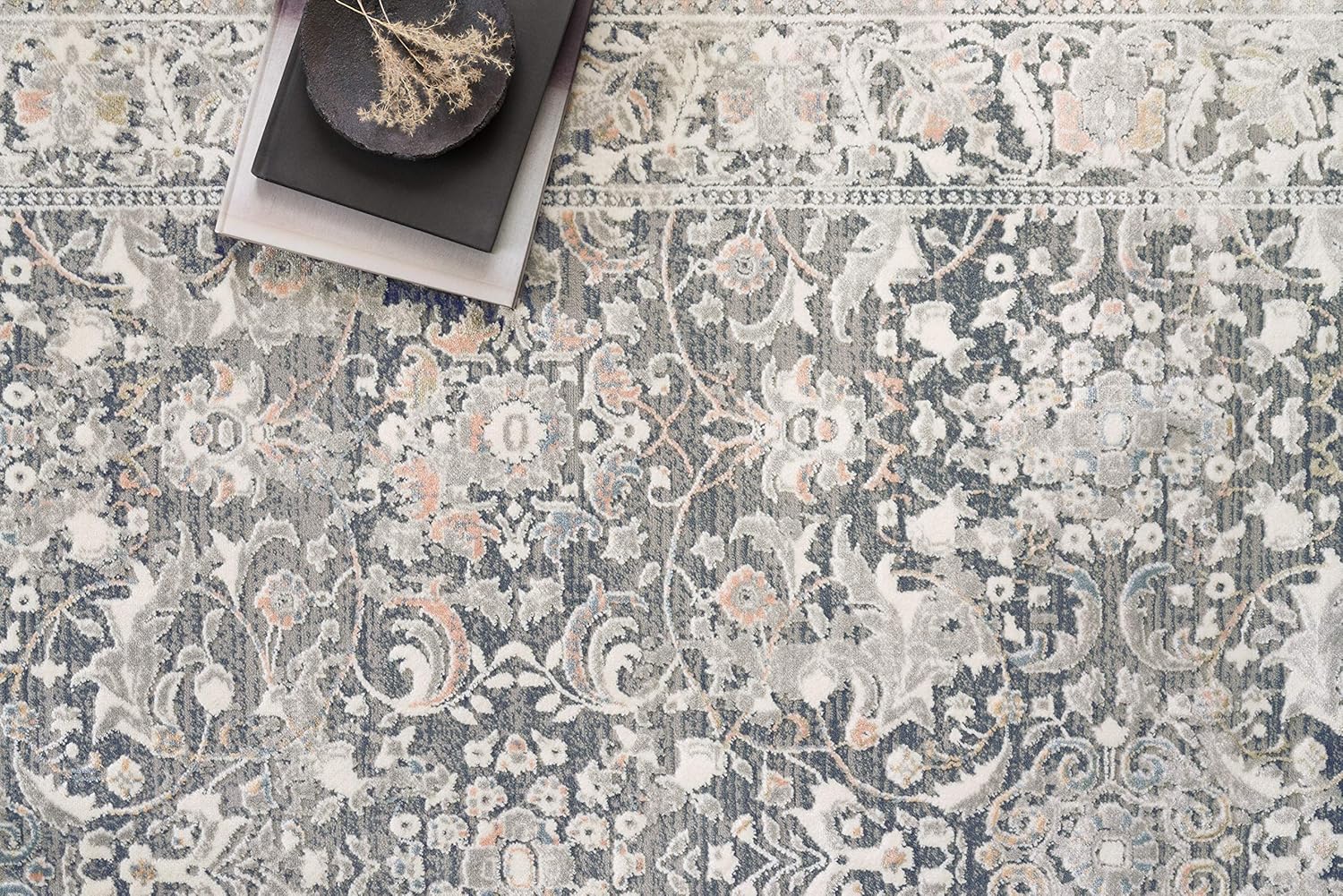 Loloi II Lucia Collection LUC-01 – Alfombra de pasillo color grisatardecer de 2 pies y 8 pulgadas x 8 pies