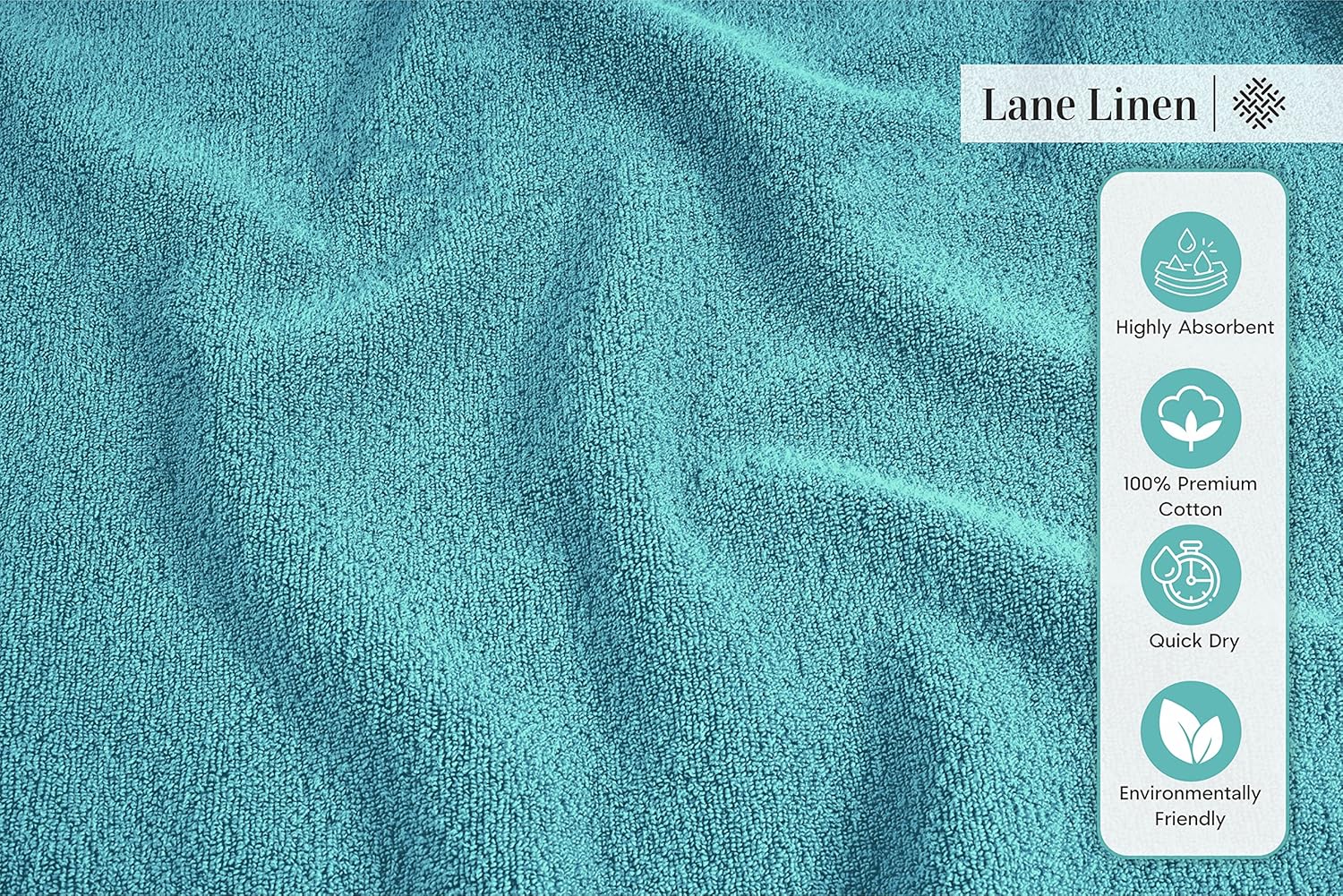 LANE LINEN – Juego de 18toallas de lujo de 100% algodón, toallas de baño de secado rápido, supersuaves y muy absorbentes, 6toallas de baño, 6toallas