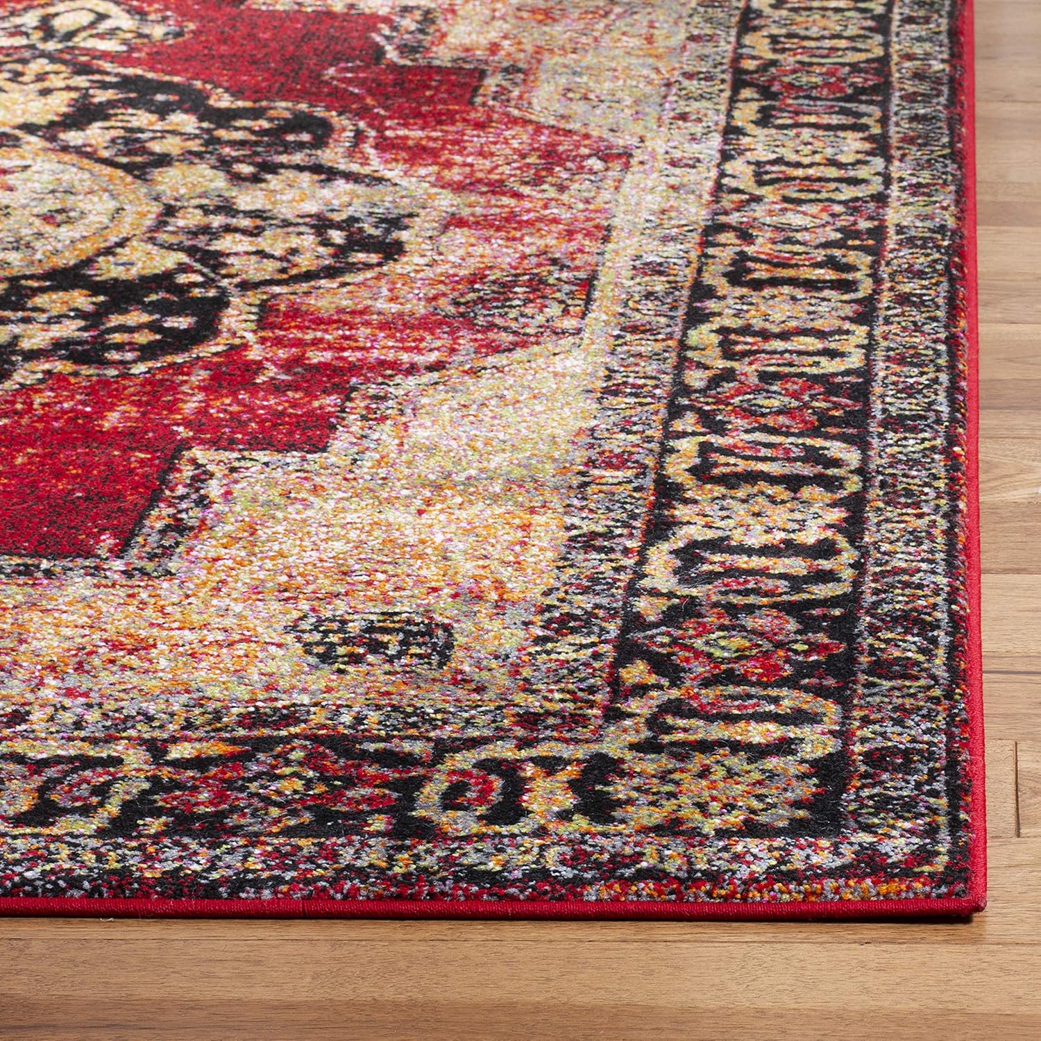 SAFAVIEH Vintage Hamadan Collection – Alfombra decorativa de 4 x 6 pies, diseño persa oriental, no desprende pelusa y de fácil cuidado, ideal para