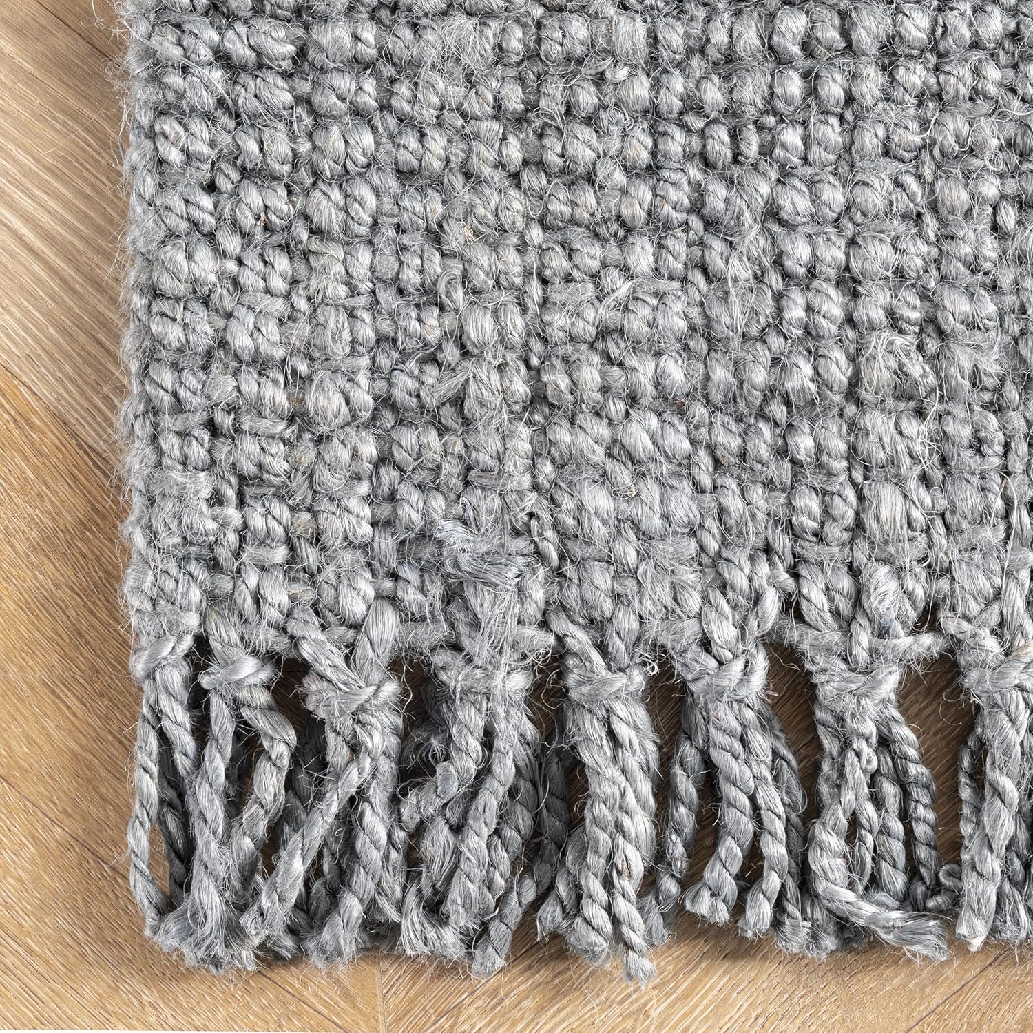 nuLOOM – Alfombra gruesa de yute Daniela Farmhouse de fibra natural, ecológica, hecha a mano, dormitorio, sala de estar, comedor