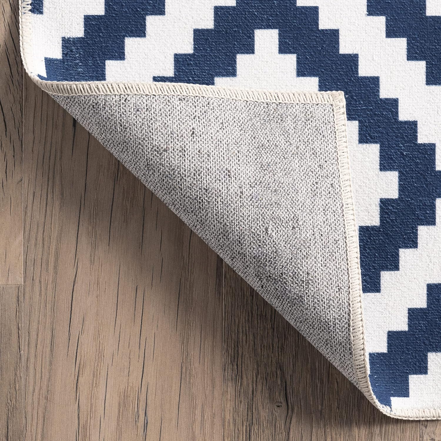 nuLOOM Kellee – Alfombra moderna lavable a máquina, 6 x 9 pulgadas, color azul