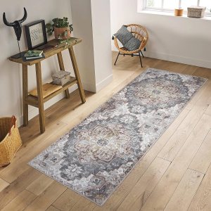 Adiva Rugs Alfombra lavable a máquina para sala de estar, dormitorio, cuarto de baño, cocina, impresión persa vintage decoración del hogar, Adiva Rugs Alfombra lavable a máquina para sala de estar, dormitorio, cuarto de baño, cocina, impresión persa vintage decoración del hogar,