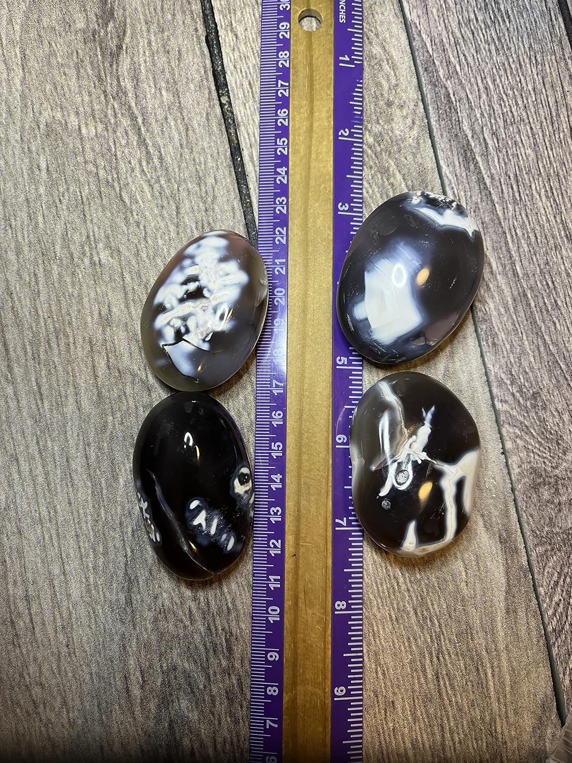 ORCA Jaspe Palmstones Único Piedras de Meditación, Piedras de Preocupación, Cristales Curativos, Herramientas Reiki, Patrones Únicos, Alta Calidad