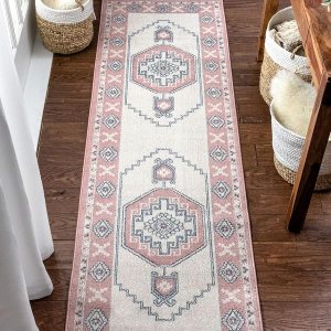 Well Woven – Tapete con diseño de enrejado marroquí, color azul claro Well Woven – Tapete con diseño de enrejado marroquí, color azul claro