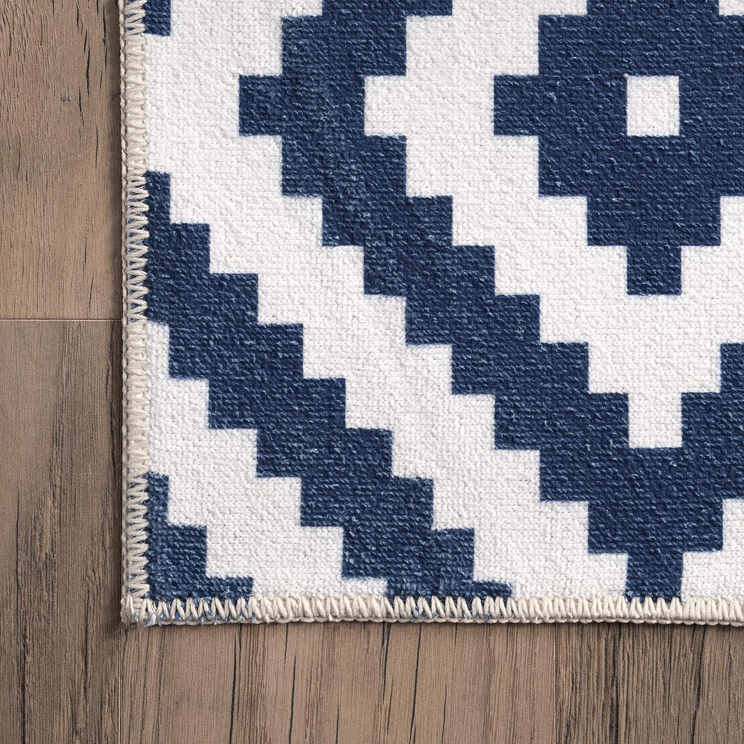 nuLOOM Kellee – Alfombra moderna lavable a máquina, 6 x 9 pulgadas, color azul