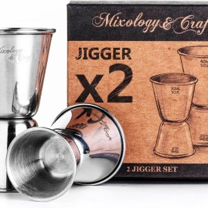 Juego de jigger de barra para camareros  Herramienta de medición de doble jiggers  2 jigger de cóctel de acero inoxidable con capacidad para  oz a 1 Juego de jigger de barra para camareros  Herramienta de medición de doble jiggers  2 jigger de cóctel de acero inoxidable con capacidad para  oz a 1