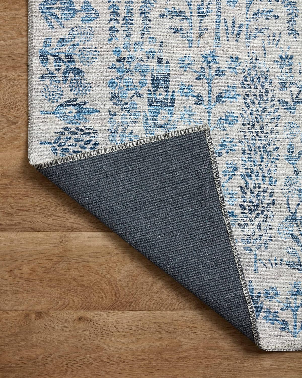 Loloi Rifle Paper Co. x Maison – Alfombra decorativa azul de 2 pies x 5 pies