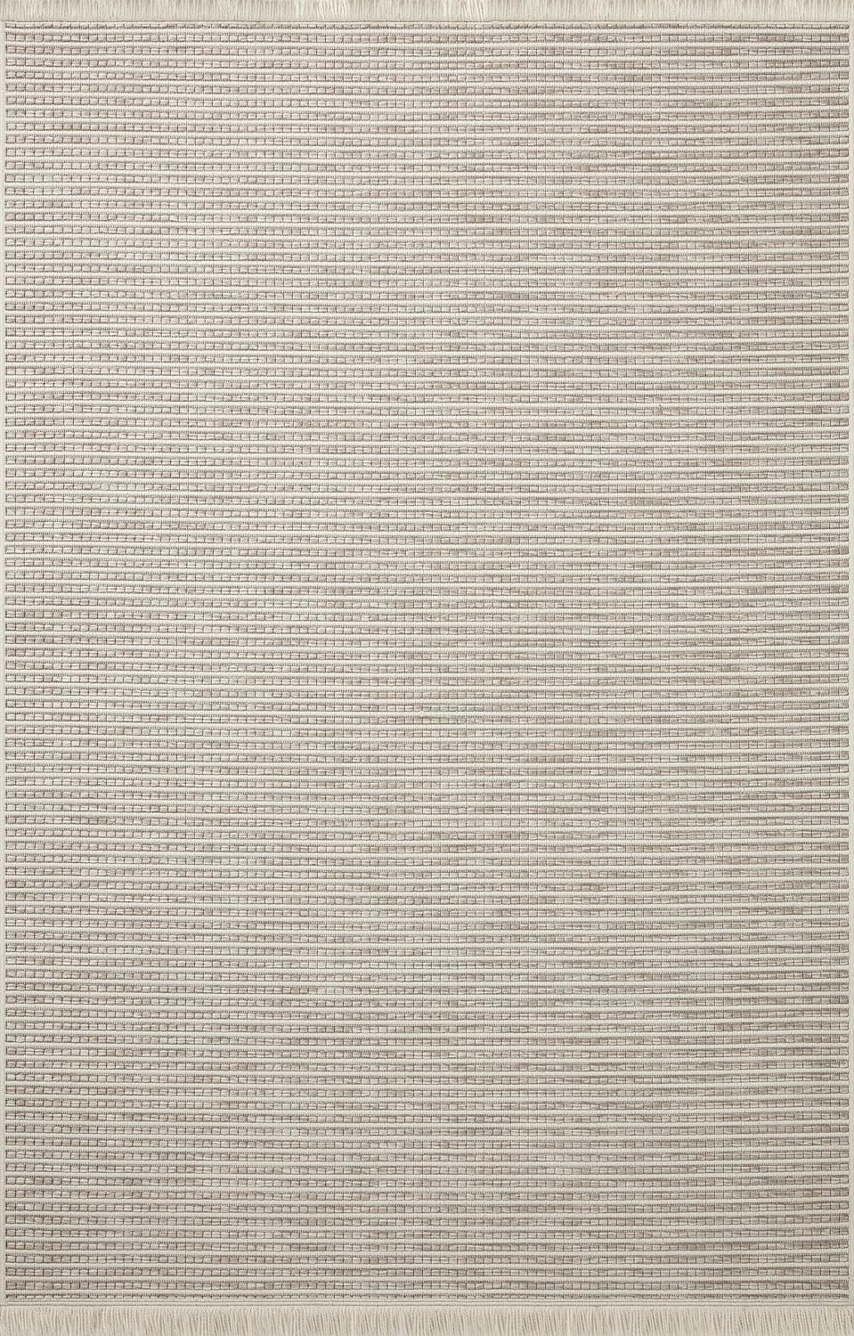 Loloi Amber Lewis x Loloi Malibu Collection MAB-04 – Alfombra de área para interior y exterior, color beigepaloma, 5′-1″ x 7′-7″, para interior y