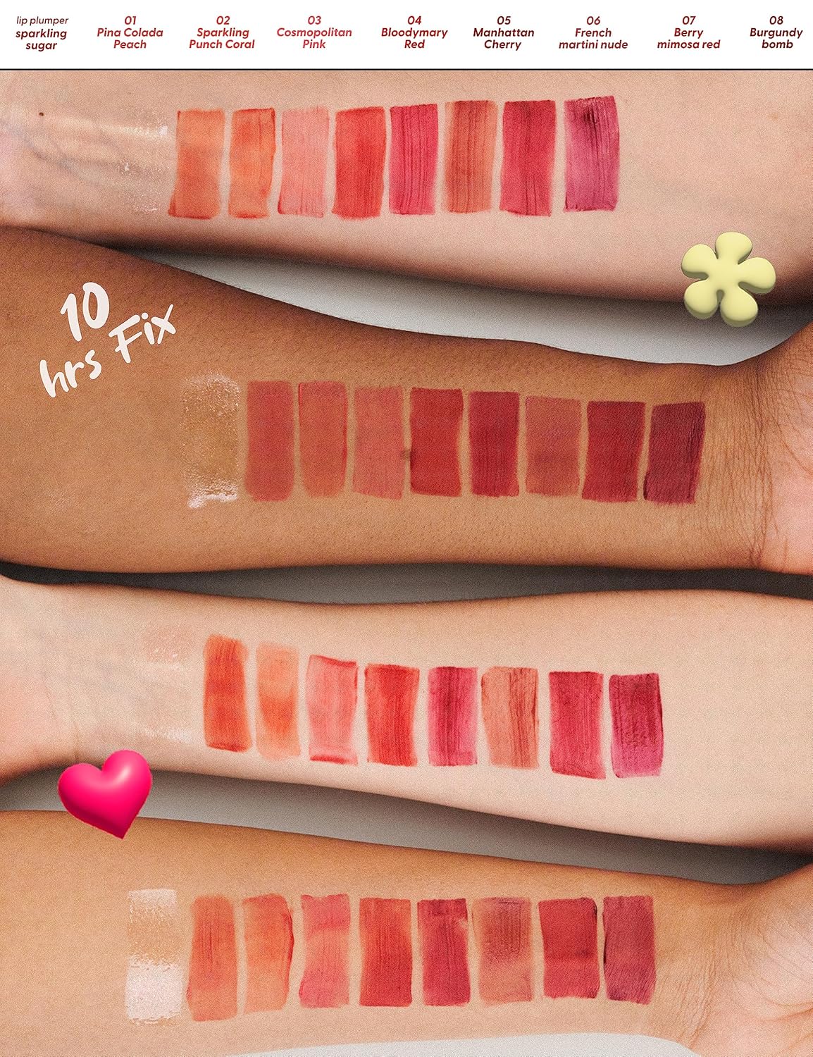 It’S SKIN Tincy – Tinte de labios semimate para todo el día, 0.13 onzas (05 Manhattan Cherry), sin transferencia, acabado satinado suave,