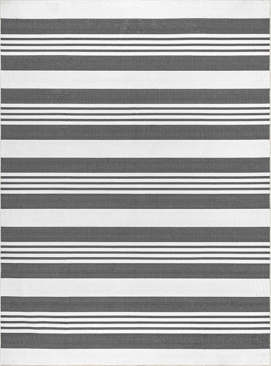 nuLOOM Lena Alfombra de área a rayas lavable a máquina, 5 x 8 pies, gris, rectangular