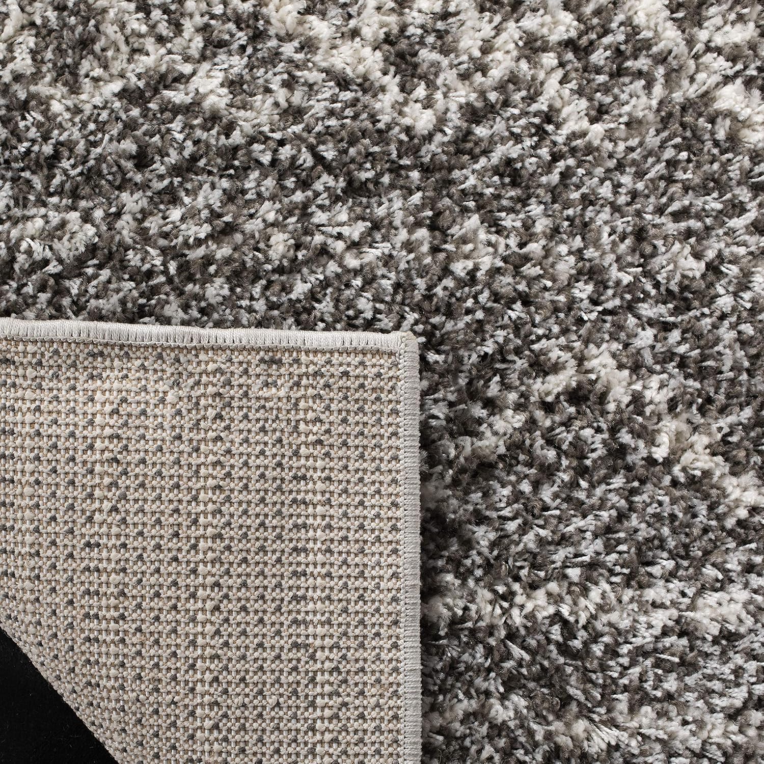SAFAVIEH Colección Arizona Shag – Alfombra de área cuadrada de 3, 1.6 de grosor, suave, no desprende pelusa, para sala, comedor, habitación o
