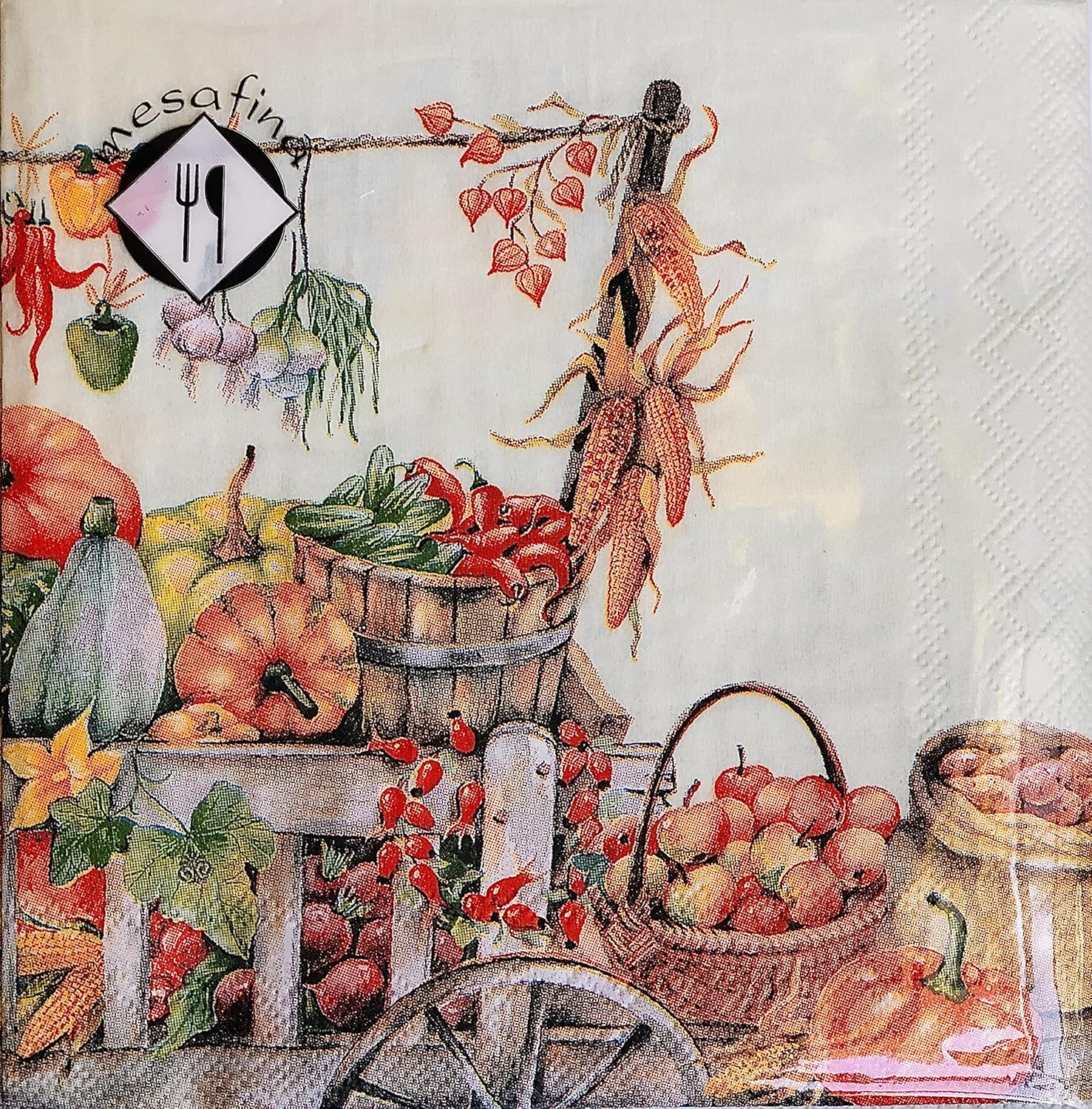 40 unidades 10×10 Happy Autumn Harvest Fruit Vegetable Stand, calabaza, manzana, remolacha, pepino, maíz, pimienta, calabaza, ñame de tomate,