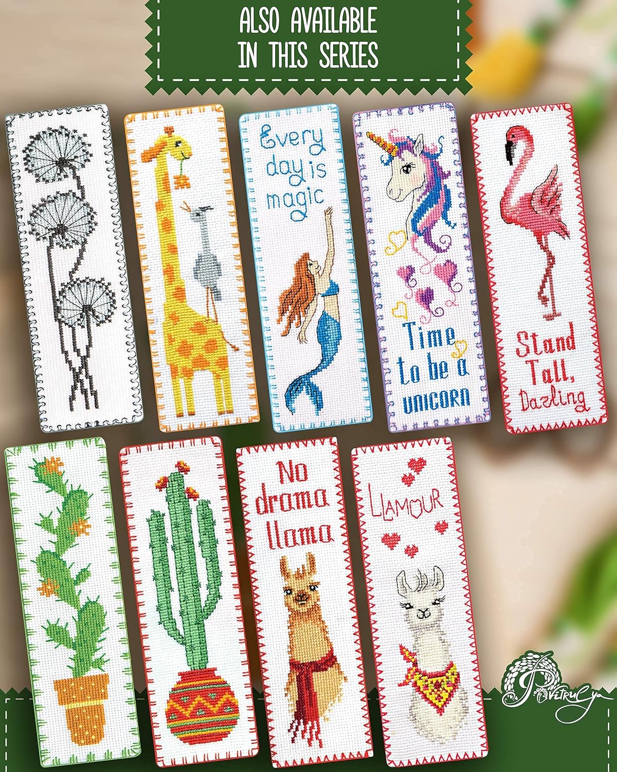 Povitrulya Kits de punto de cruz para adultos o niños “Cactus”  Divertido kit de marcador de bricolaje bordado a mano
