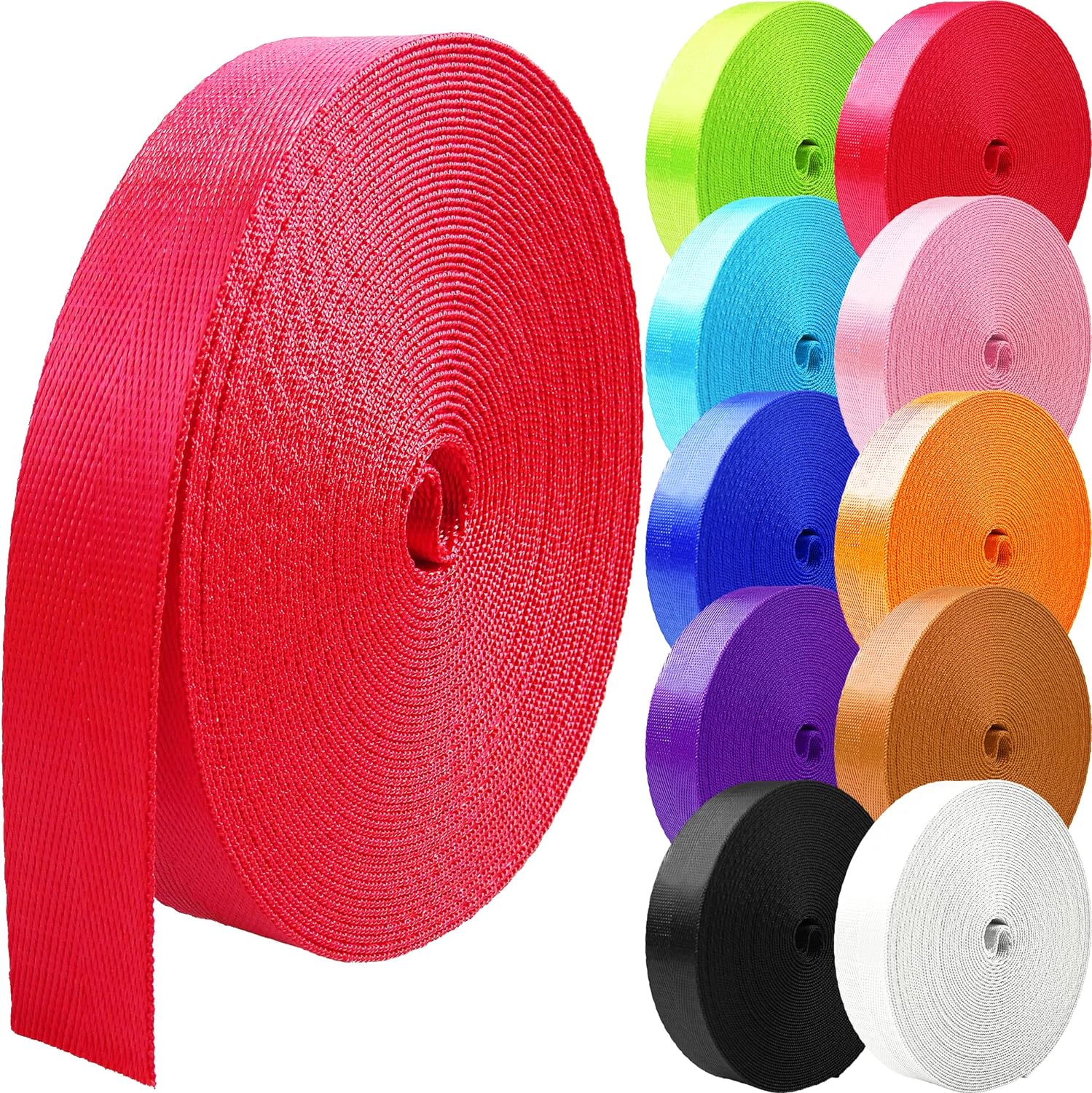 Correas de nailon de 1 pulgada de nailon correas de cincha correas de mochila correas de nailon para equipo interior o exterior, manualidades, asas,