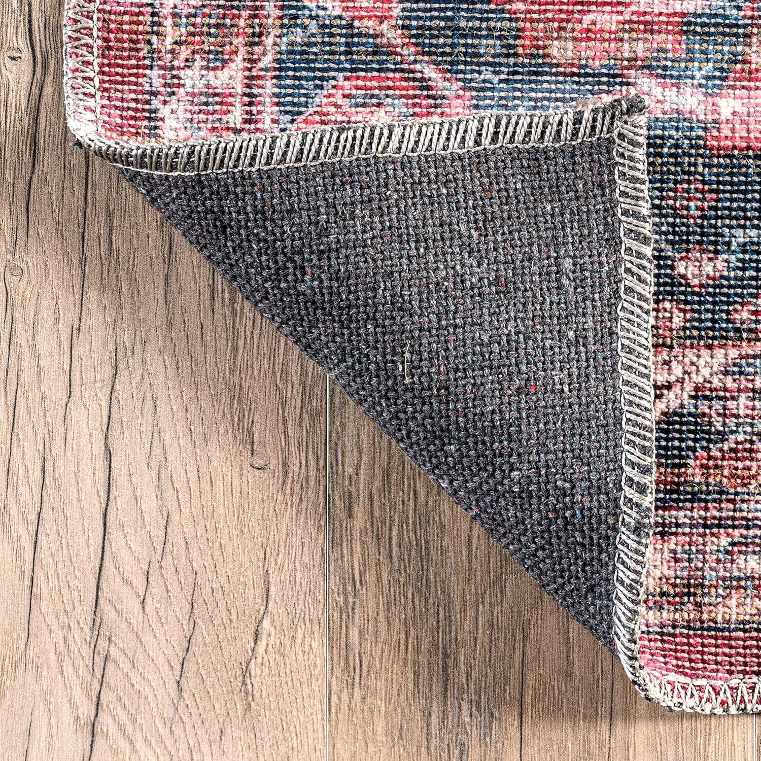 nuLOOM Katie Alfombra de pasillo con borde envejecido, lavable a máquina, 2 pies 8 pulgadas x 8 pies, color óxido