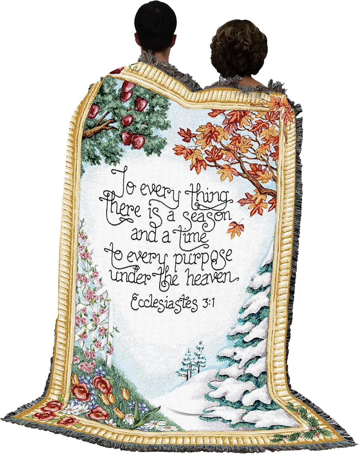 Pure Country Weavers Yvonne Symank – Manta con texto en inglés “There is a Season”, con texto en inglés “There is A Season”, con texto en inglés