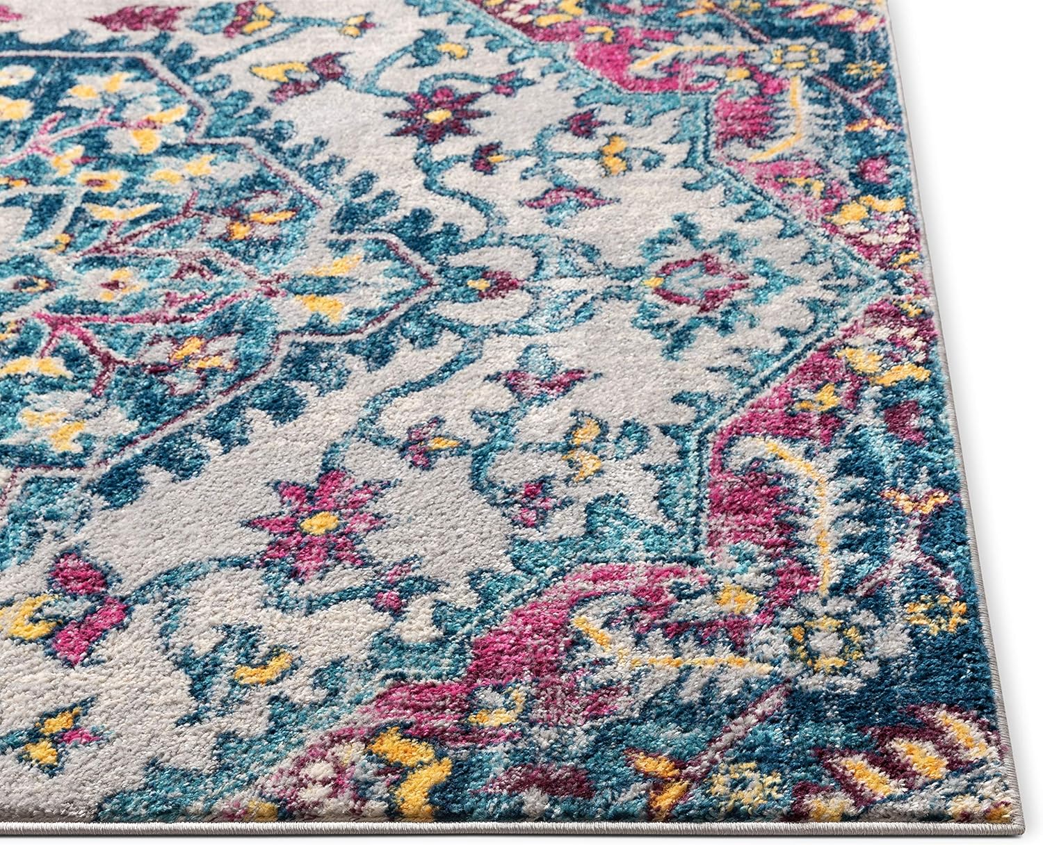 Well Woven Mystic Gwendolyn Mutli – Alfombra envejecida de 5 pies 3 pulgadas x 7 pies 3 pulgadas