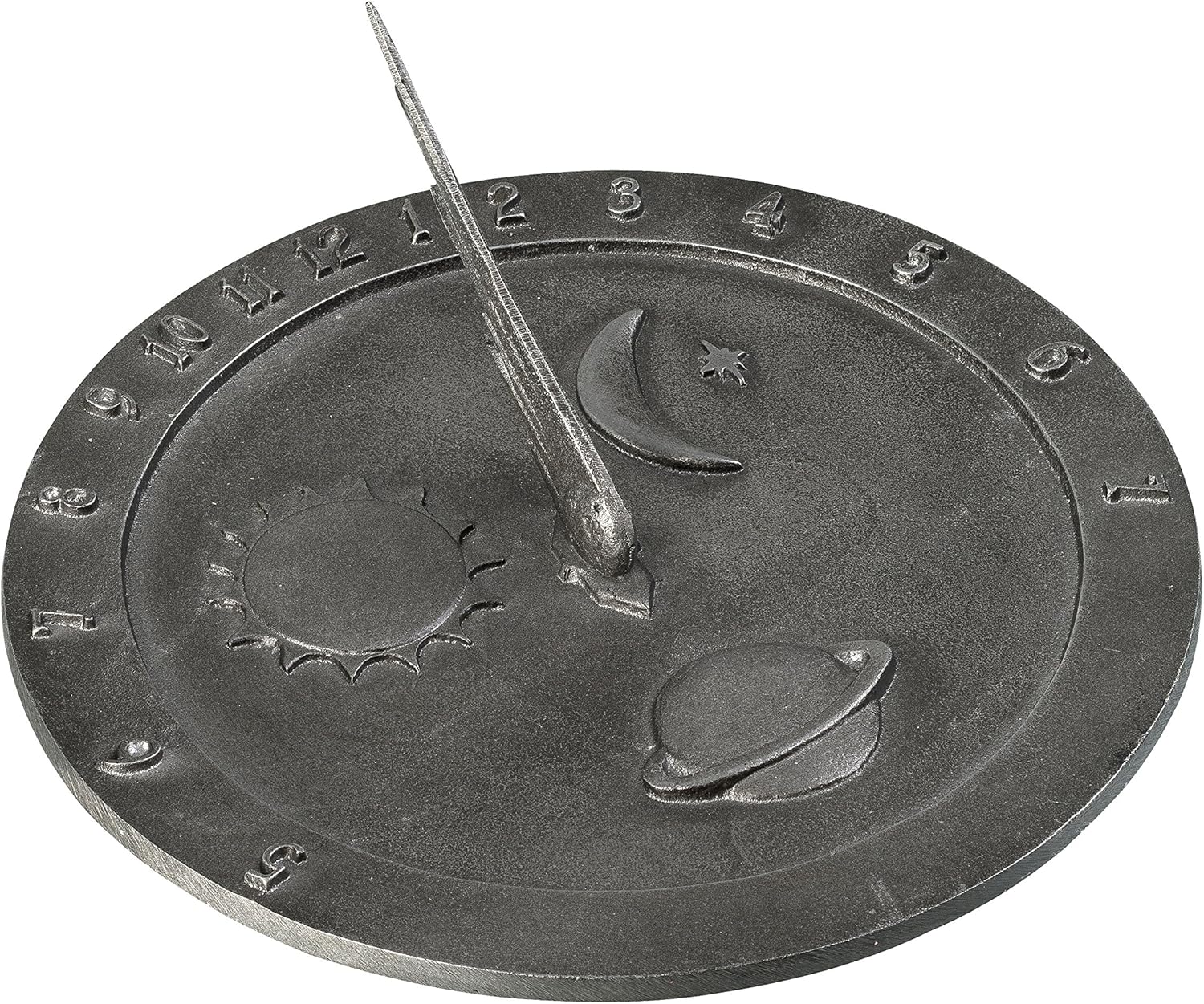 Reloj de sol celestial en acabado de hierro sueco, 10.5″