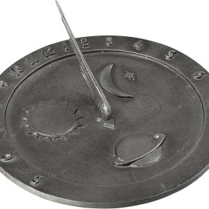 Reloj de sol celestial en acabado de hierro sueco, 10.5″ Reloj de sol celestial en acabado de hierro sueco, 10.5″