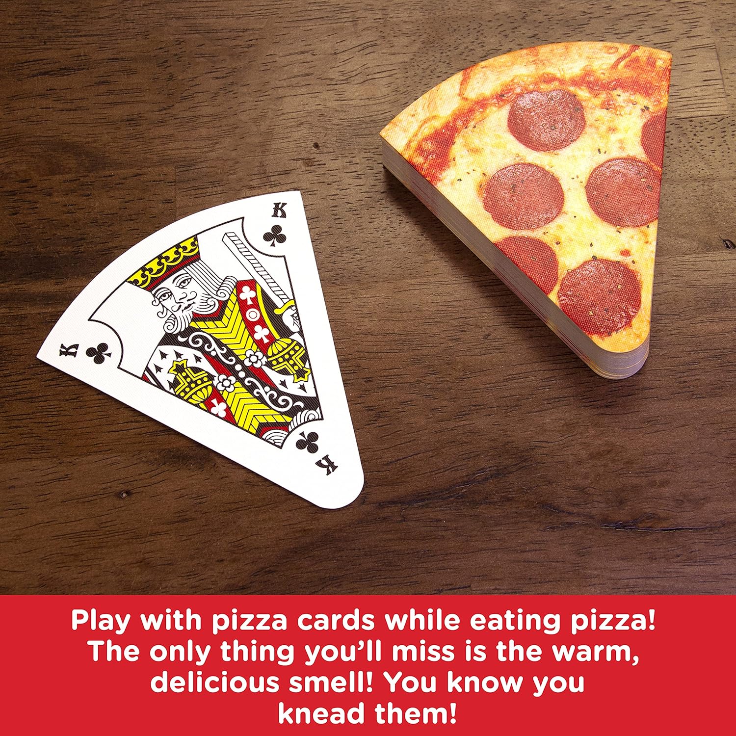 GAMAGO Pizza Playing Cards – Baraja de cartas en forma de pizza para jugar tus juegos de cartas favoritos