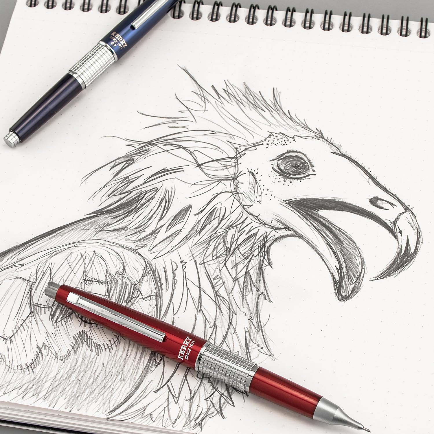 Pentel Sharp Kerry – Portaminas (0.028in), barril negro, 1 bolígrafo (P1037A)