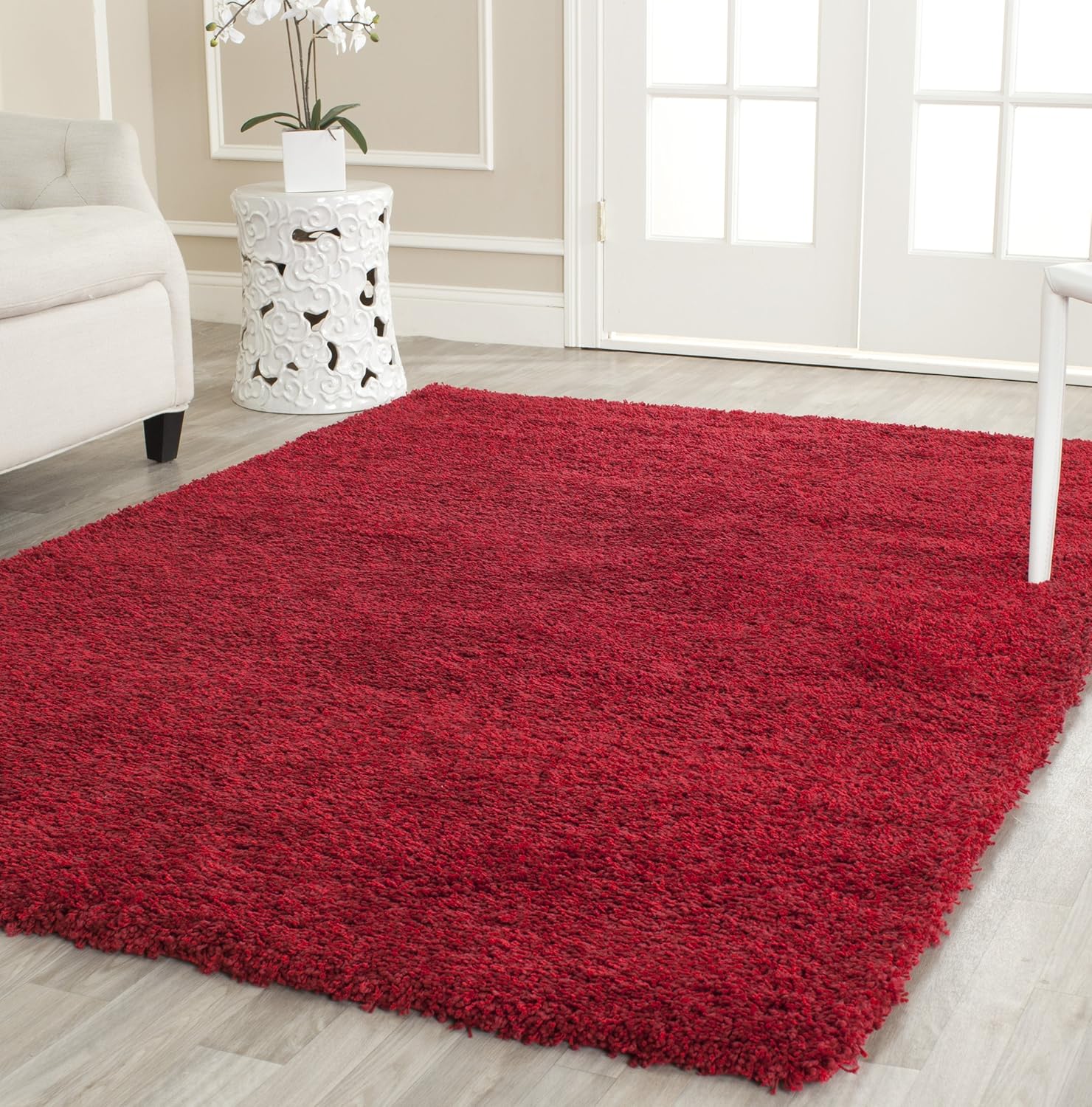 SAFAVIEH California Shag Collection SG151-4040 – Alfombra decorativa de 4 x 6 pies, sin pelusa, para áreas como la entrada, sala de estar,