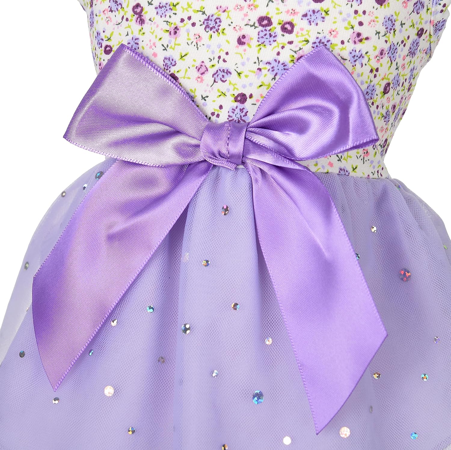 Vestidos para perros pequeños y gatos, lindo vestido de chaleco con lazo, traje floral para chihuahua (suéter morado 2XS)