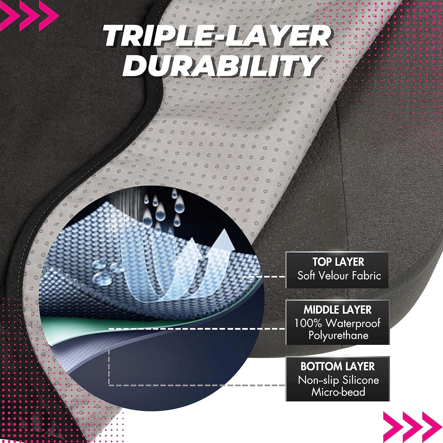 Funda impermeable de alta calidad para asiento de automóvil, a prueba de sudor, ajuste universal, antideslizante, protector duradero para suciedad,