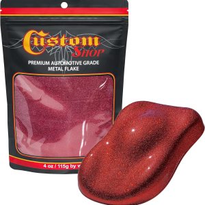 Custom Shop – Rojo fuego – 4 onzas de escamas de metal mediano de 0.008 pulgadas de tamaño de 200 micrones – Alta calidad automotriz, resistente a Custom Shop – Rojo fuego – 4 onzas de escamas de metal mediano de 0.008 pulgadas de tamaño de 200 micrones – Alta calidad automotriz, resistente a