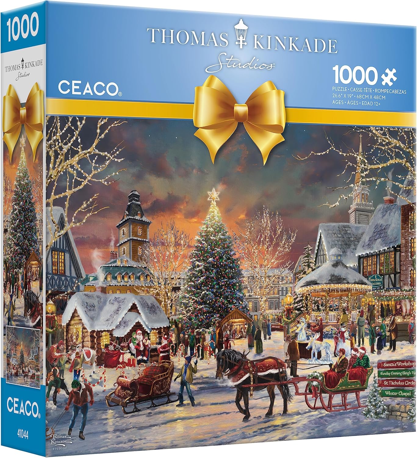 Ceaco – Thomas Kinkade – Holiday – Festival de Navidad – Rompecabezas de 1000 piezas