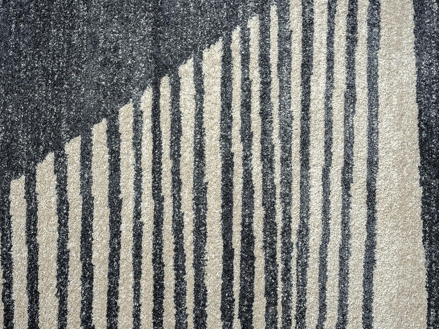 Abani Alfombra de área de transición, alfombras grises y crema a rayas de diamante geométrico 7’9″ x 10’2″ (8×10) alfombra de área con borlas