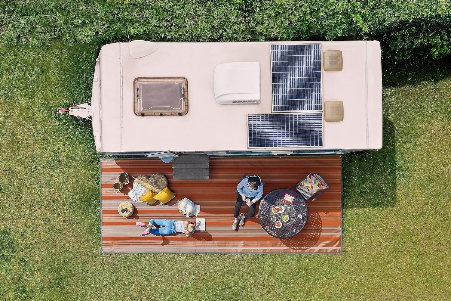 CGEAR Alfombrilla cómoda para autocaravana, tecnología patentada sin arena con material ultrasuave, tamaño para tu caravana, campamento, casa de