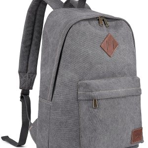 Mochila de lona para laptop, mochila duradera, bolsa de viaje para hombres y mujeres.., Gris Mochila de lona para laptop, mochila duradera, bolsa de viaje para hombres y mujeres.., Gris