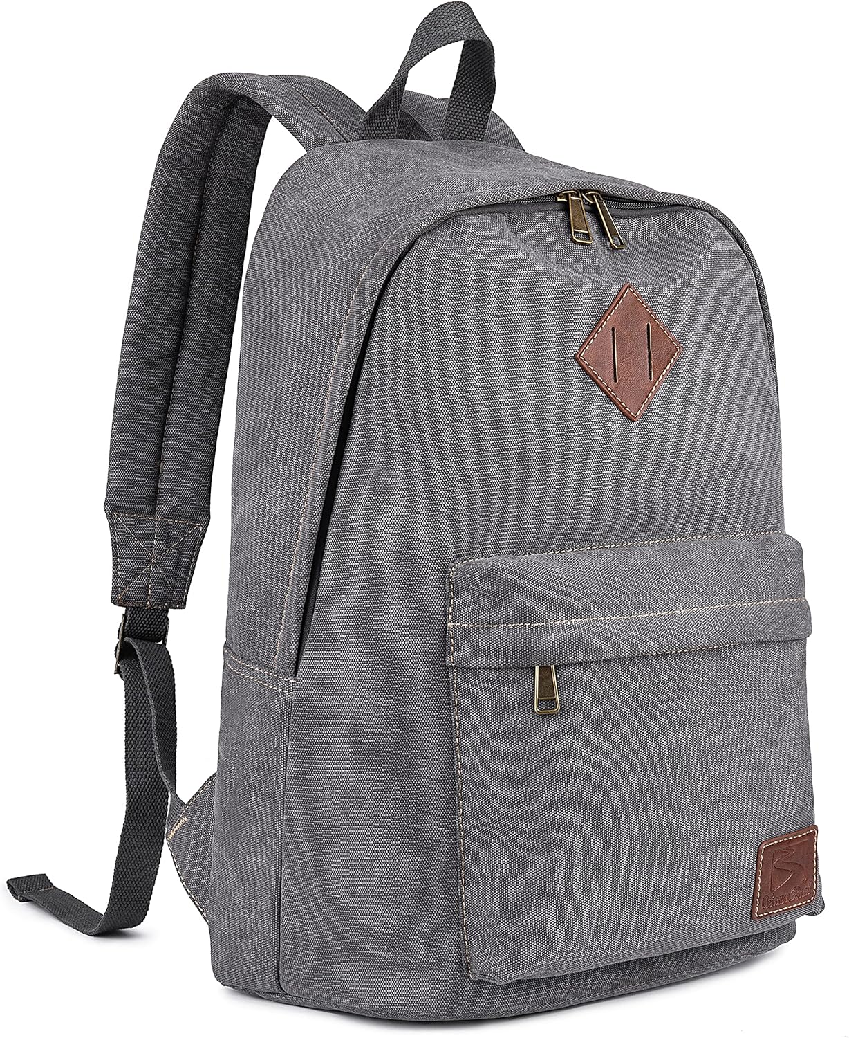 Mochila de lona para laptop, mochila duradera, bolsa de viaje para hombres y mujeres.., Gris