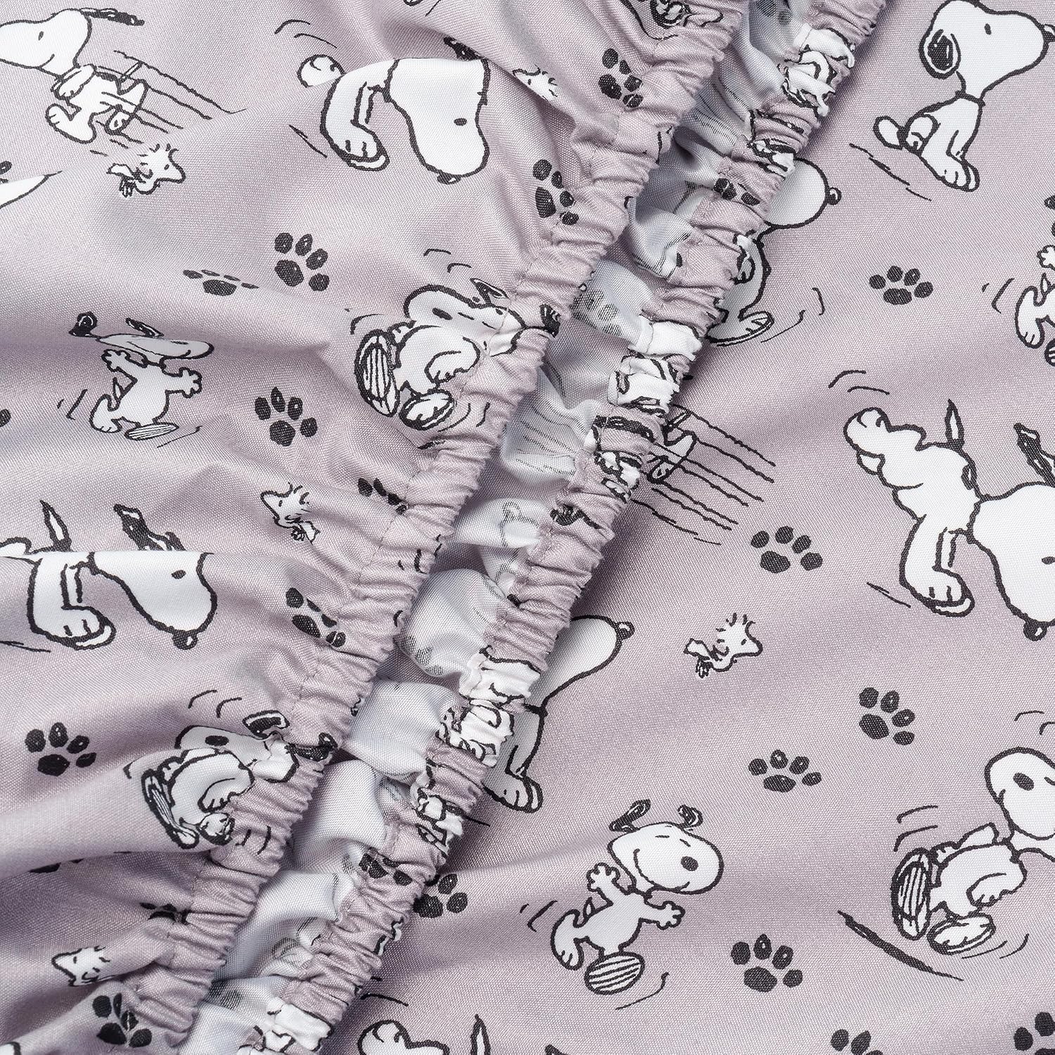 Berkshire Blanket Peanuts – Juego de sábanas para niños, tamaño individual, 3 piezas, Peanuts Mini Poses and Paws Grey, lindo personaje Snoopy