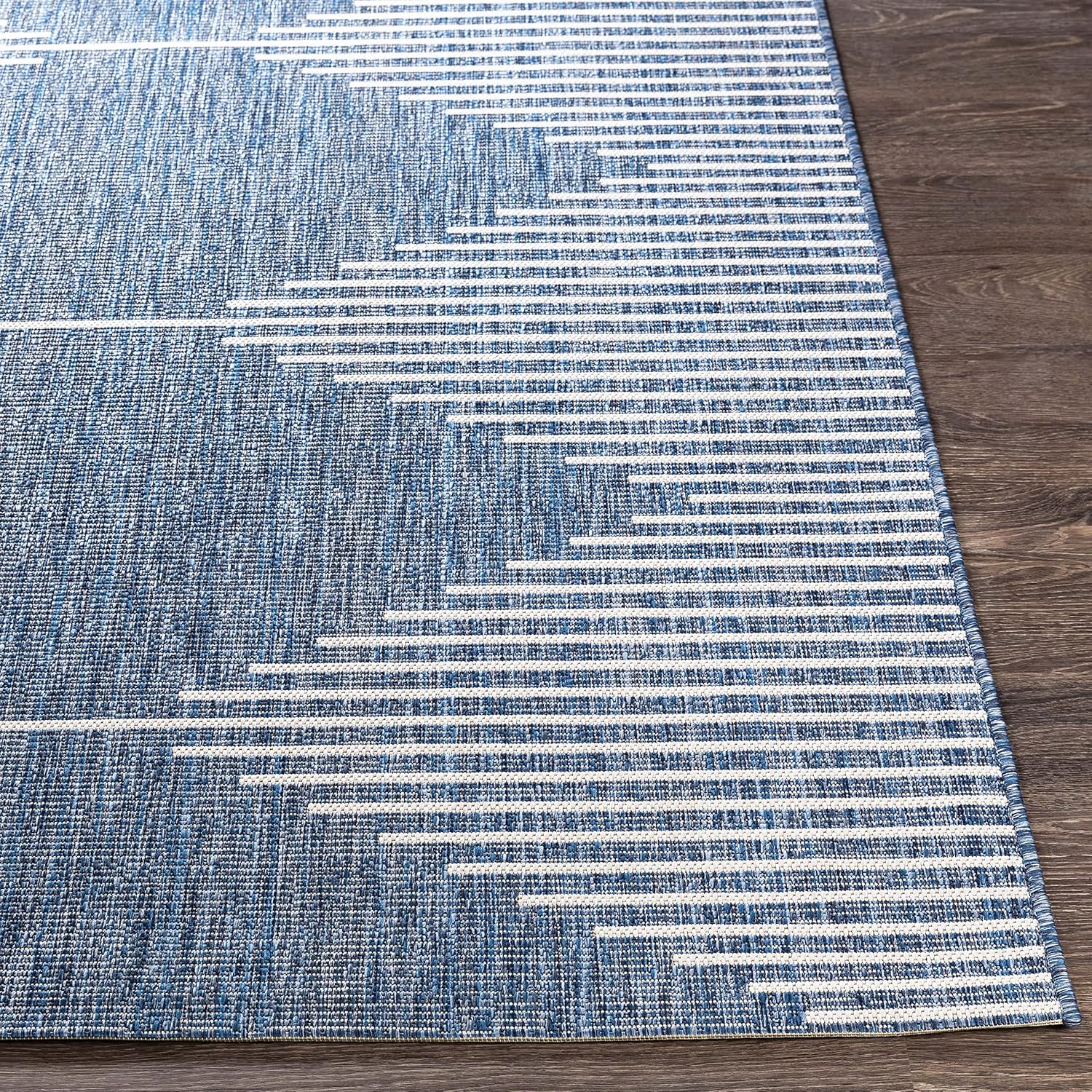 Mark&Day – Alfombras para exteriores, de 5 x 7 pies, color azul brillante, para interiores y exteriores, color azul brillante, que no se desprende,