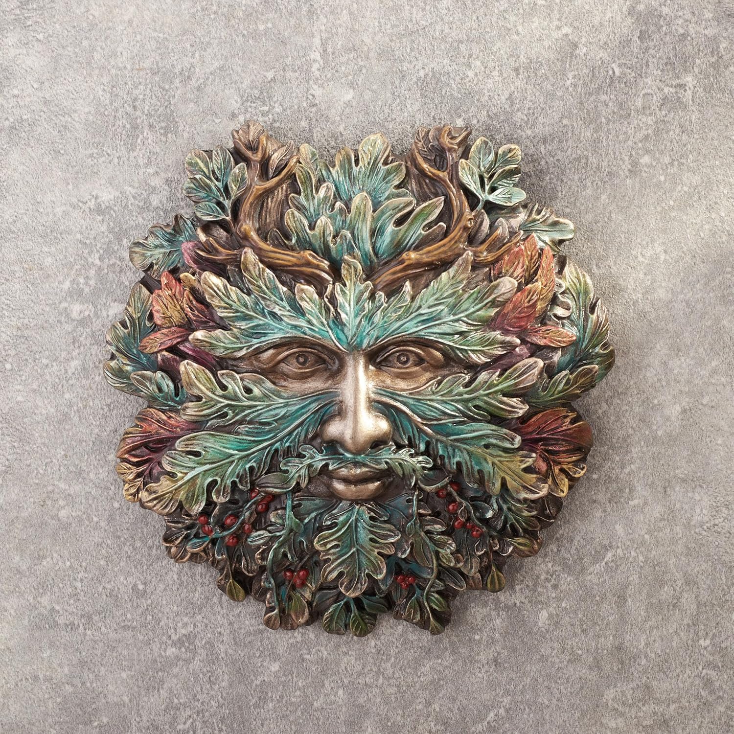 Veronese Design Greenman – Placas de pared (Polystone, invierno pequeño)