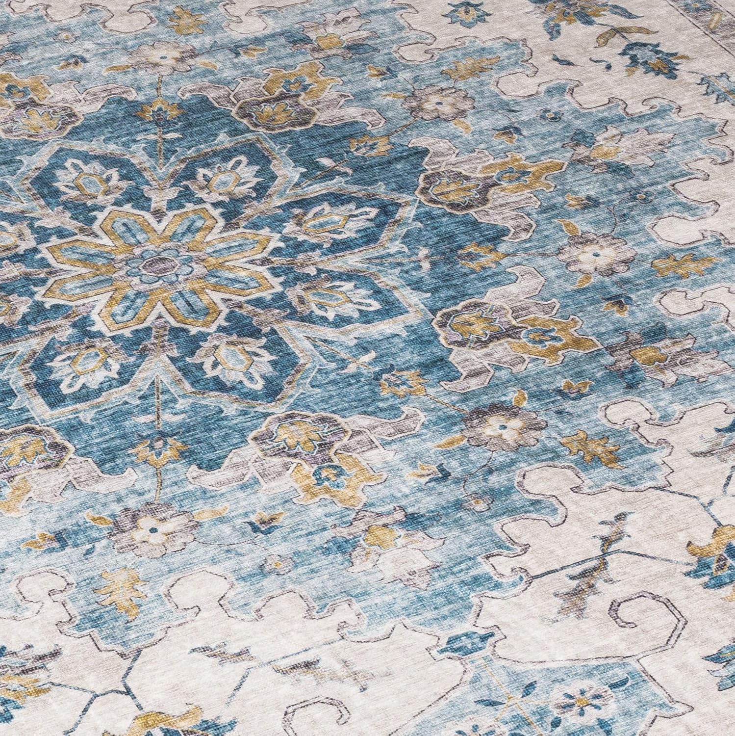 ReaLife – Alfombra lavable a máquina, resistente a las manchas, sin desprendimientos, respetuosa con el medio ambiente, antideslizante, apta para